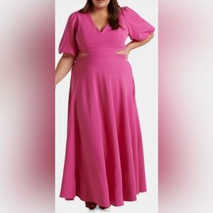 Ever New Hadley Linen Blend Tie-Back Dress, sz US 22